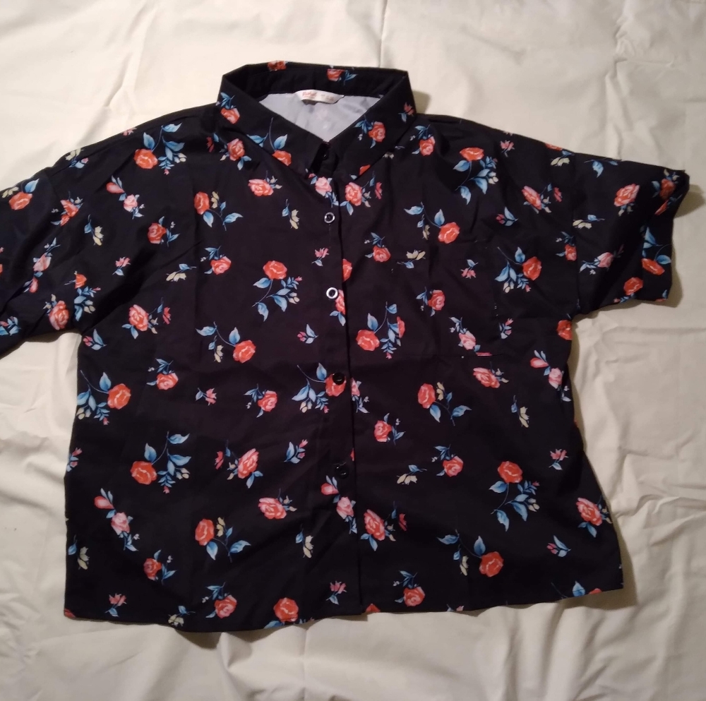 Floral button-up shirt
